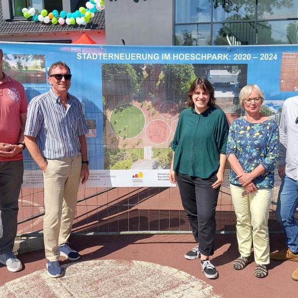 Hoeschpark: Viel Grün und viel Sport – neuer Service Point der Caritas macht das Angebot jetzt komplett
