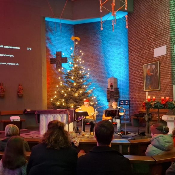 Voller Vorfreude wurde fürs Christkind geübt