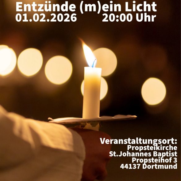 Entzünde (m)ein Licht am 1. Februar im Klostergarten der Propstei