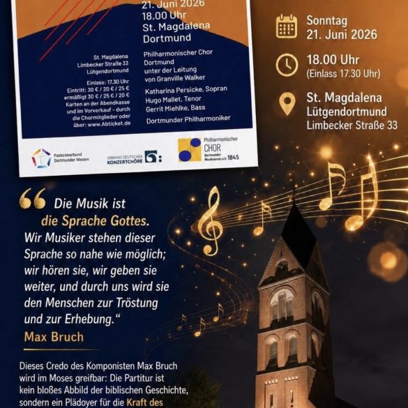 Oratorium „Moses“ von Max Bruch in St. Magdalena